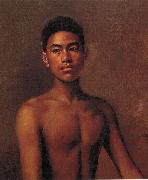 Hubert Vos Iokepa, Hawaiian Fisher Boy china oil painting artist